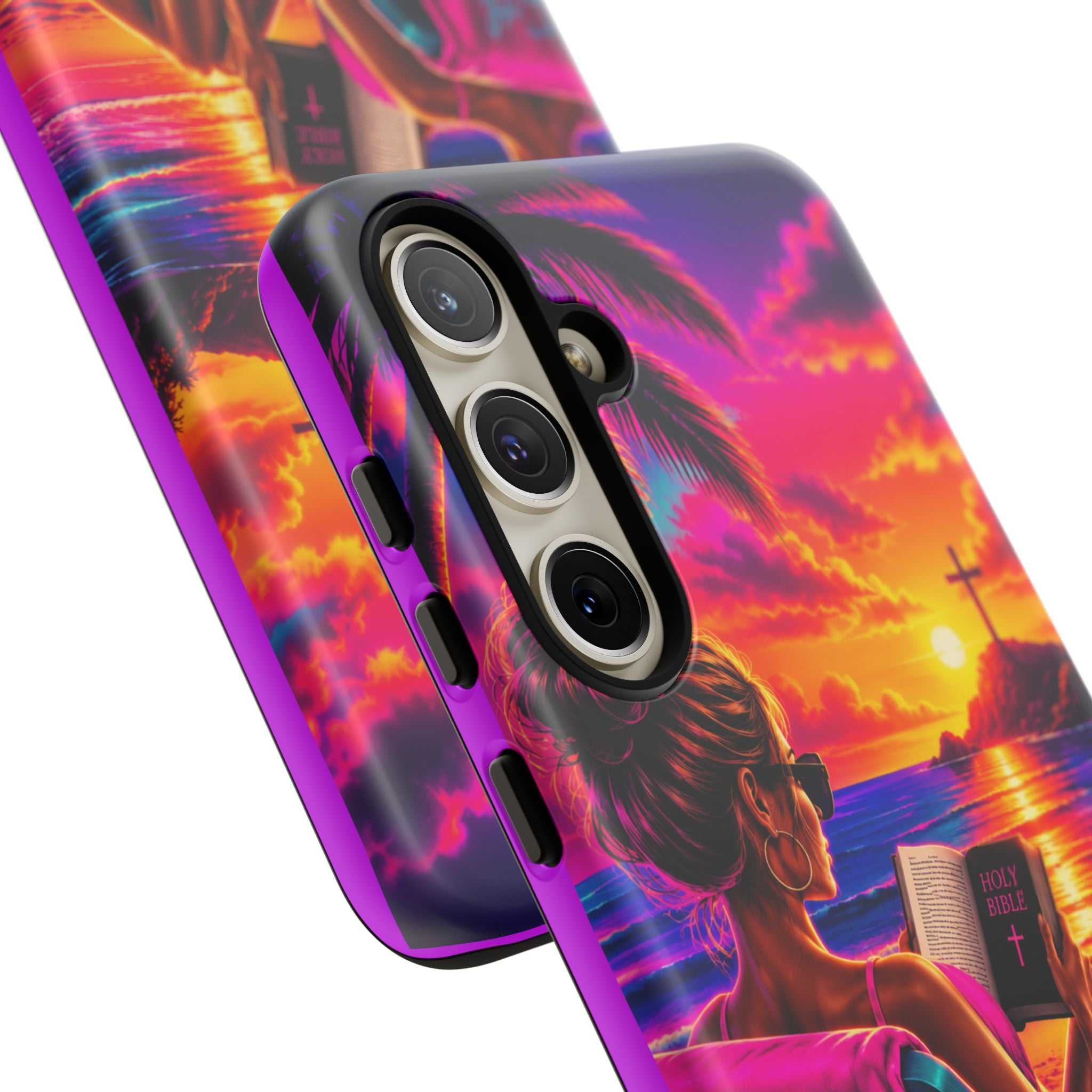 Phone Case —  Jesus and Beach (Faith Over Everything)
