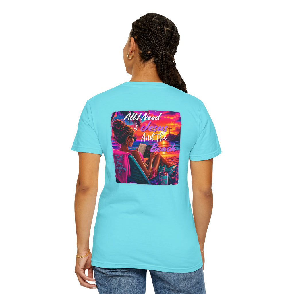 Jesus and the Beach - Comfort Color T-shirt