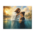 Religious Canvas Wall Art — "I left it in the water" (Stretched Canvas)