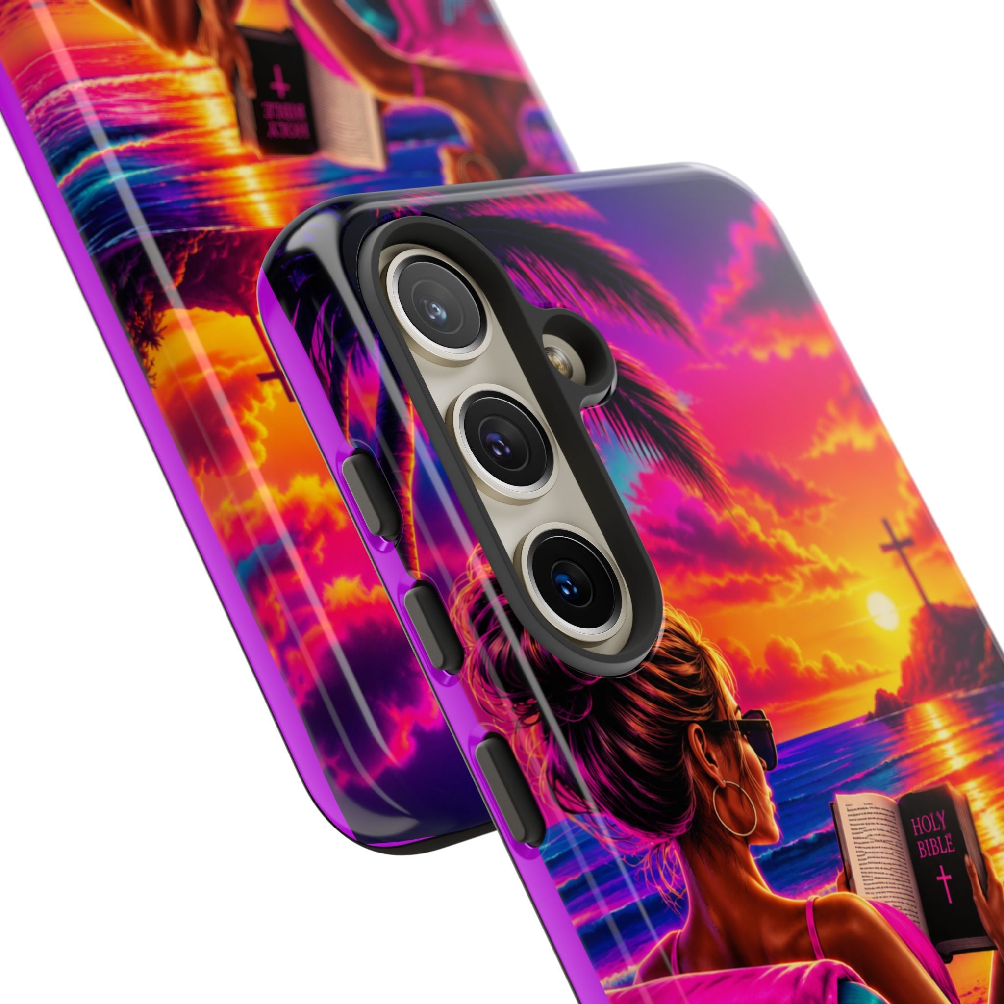 Phone Case —  Jesus and Beach (Faith Over Everything)