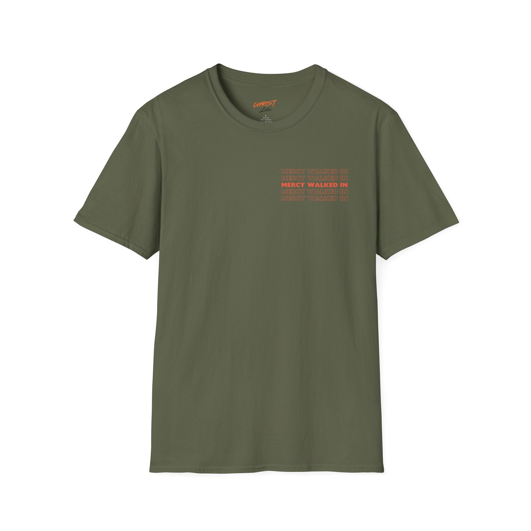 Mercy Walked In T-Shirt | Jesus Graphic Tee, Religious Faith Design