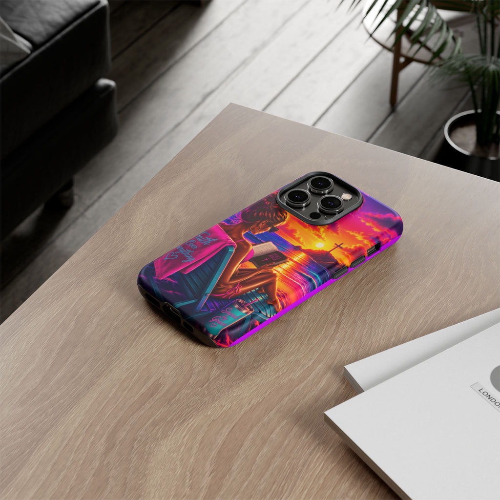 Phone Case —  Jesus and Beach (Faith Over Everything)