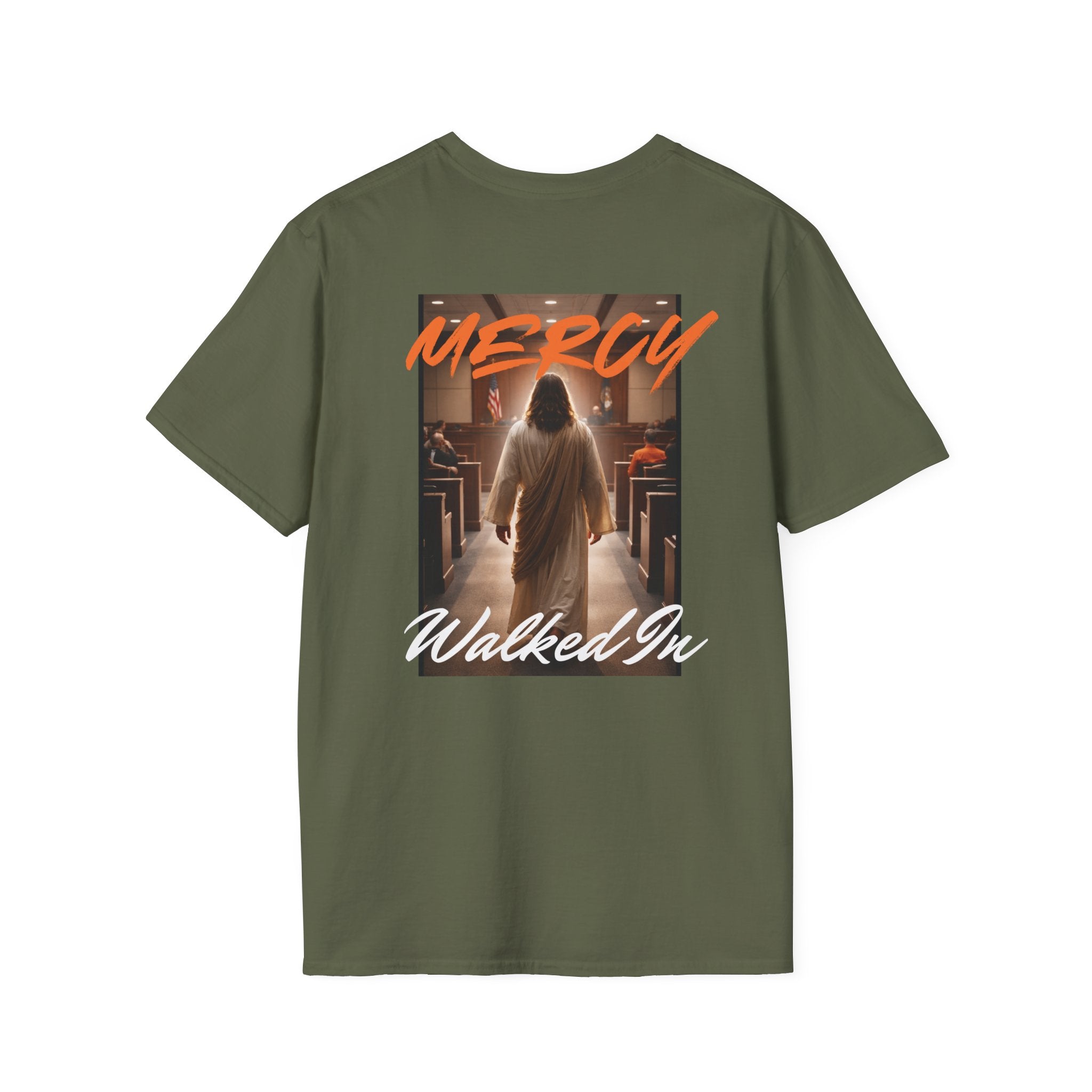 Mercy Walked In T-Shirt | Jesus Graphic Tee, Religious Faith Design