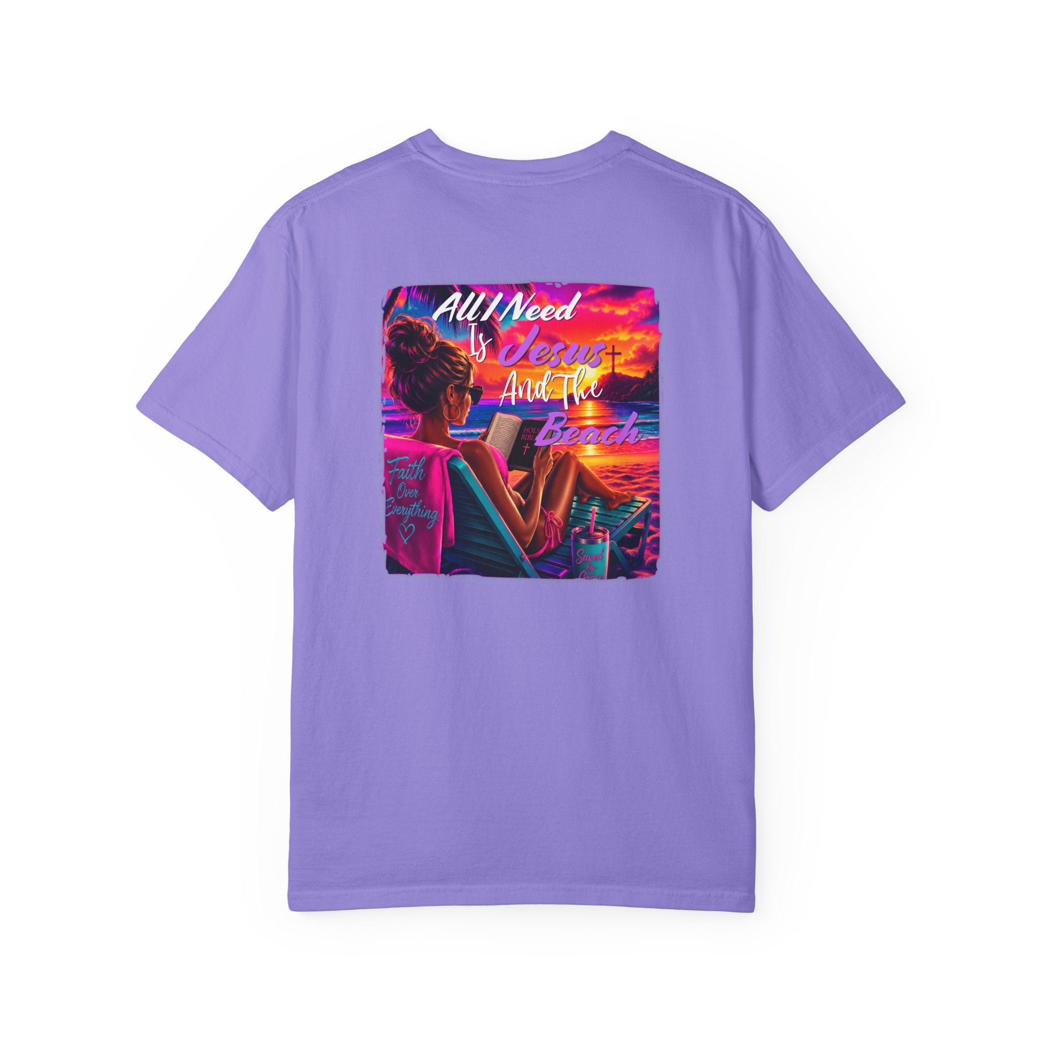 Jesus and the Beach - Comfort Color T-shirt