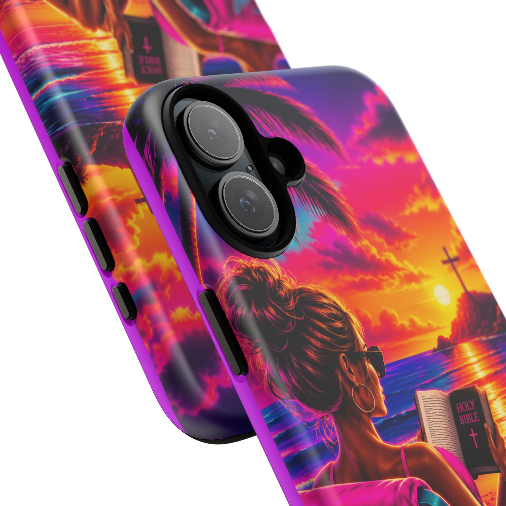 Phone Case —  Jesus and Beach (Faith Over Everything)