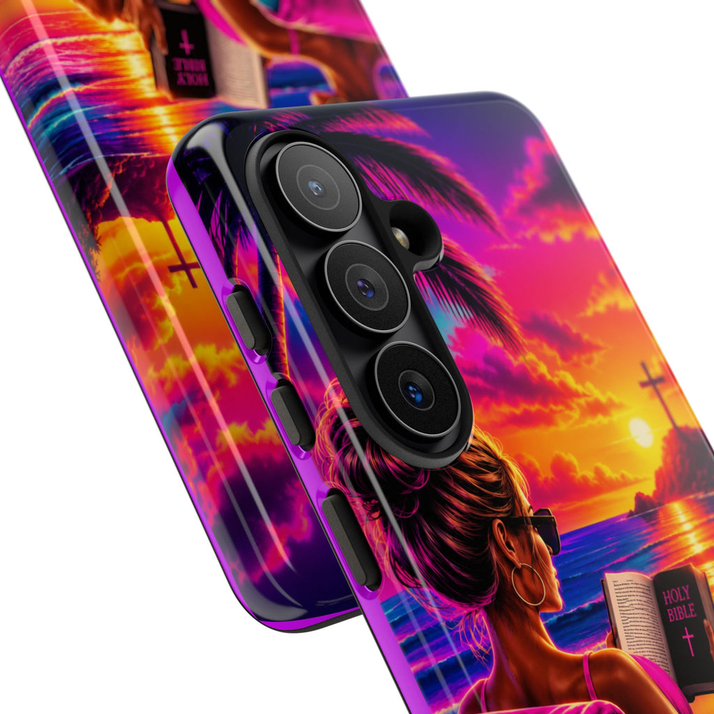 Phone Case —  Jesus and Beach (Faith Over Everything)
