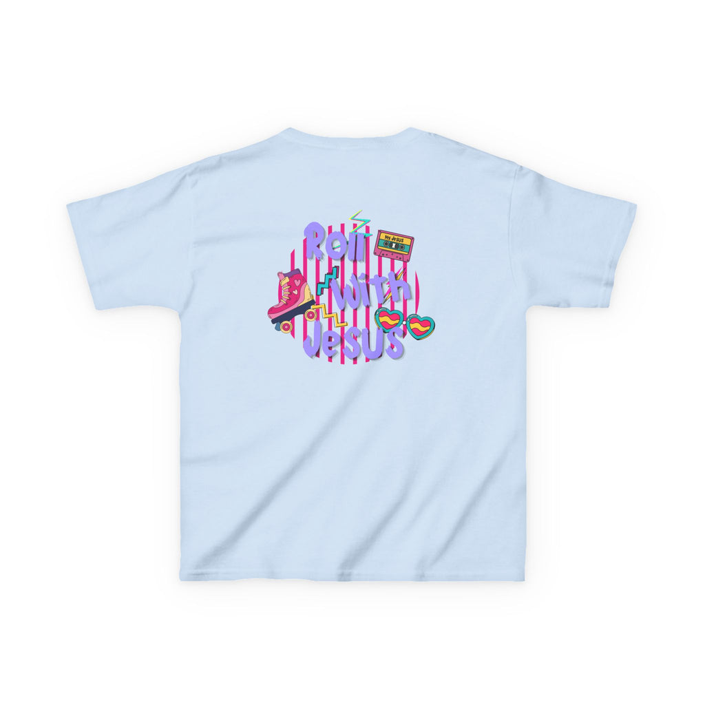 Kids Christian T-Shirt — "Roll With Jesus" Graphic Youth T-Shirt