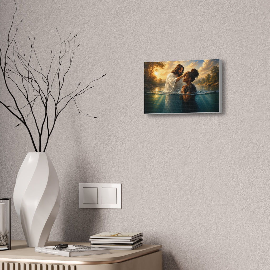 African Woman Baptism of Grace Canvas Print