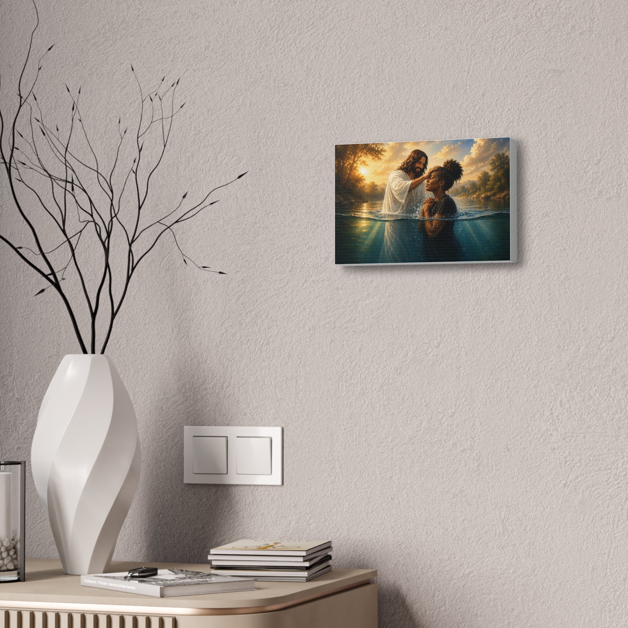 African Woman Baptism of Grace Canvas Print
