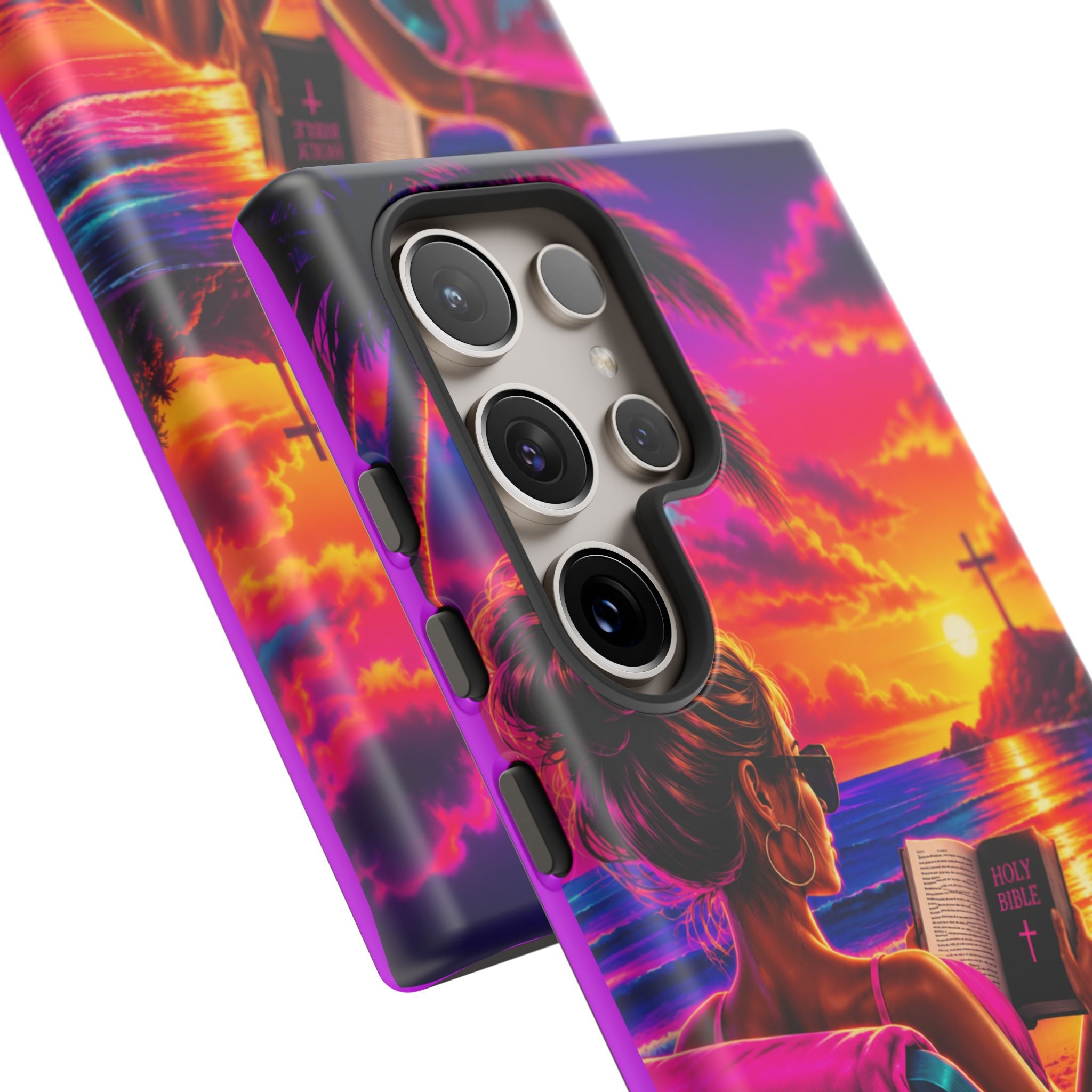 Phone Case —  Jesus and Beach (Faith Over Everything)
