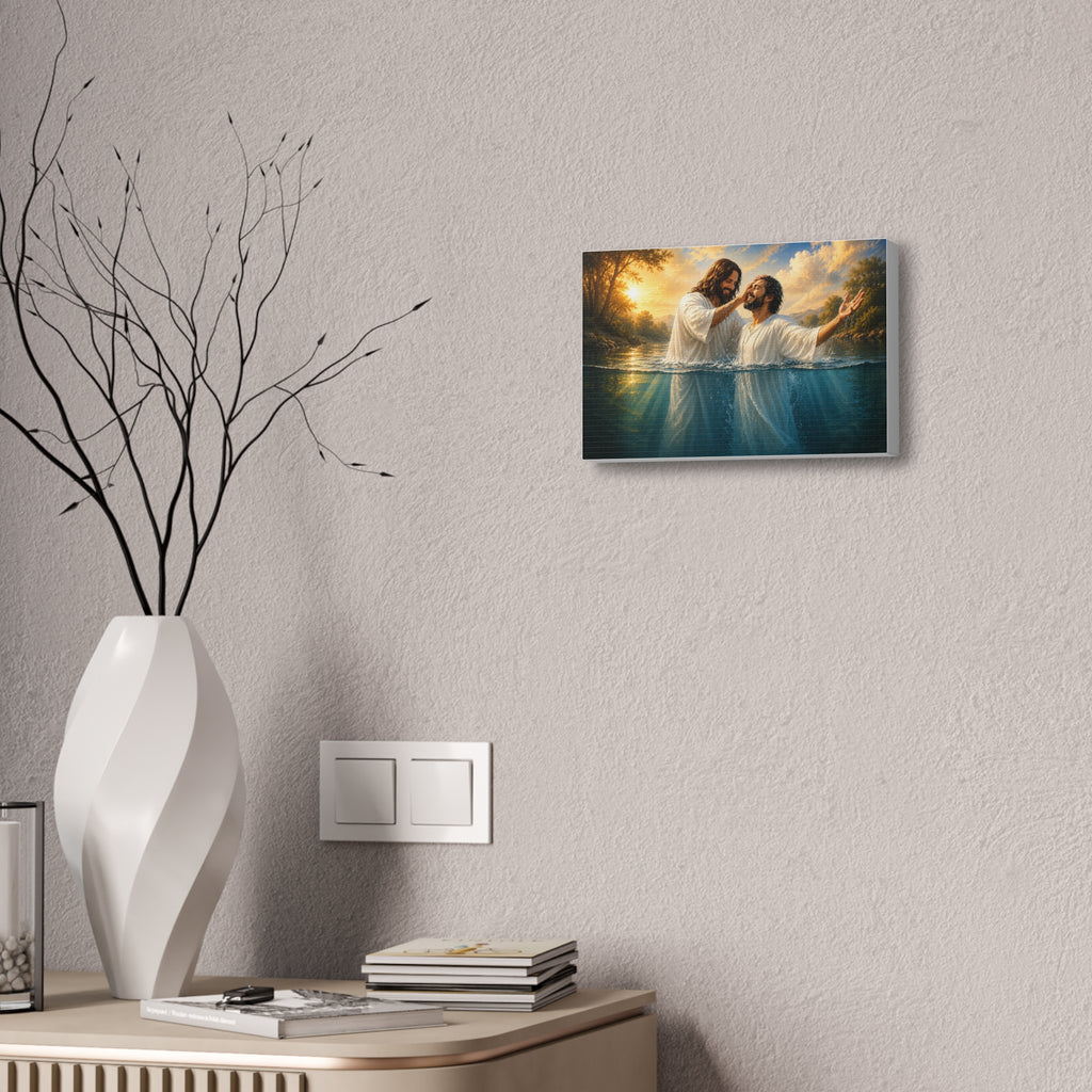 Hispanic Baptism of Christ Canvas Print — Christian Wall Art