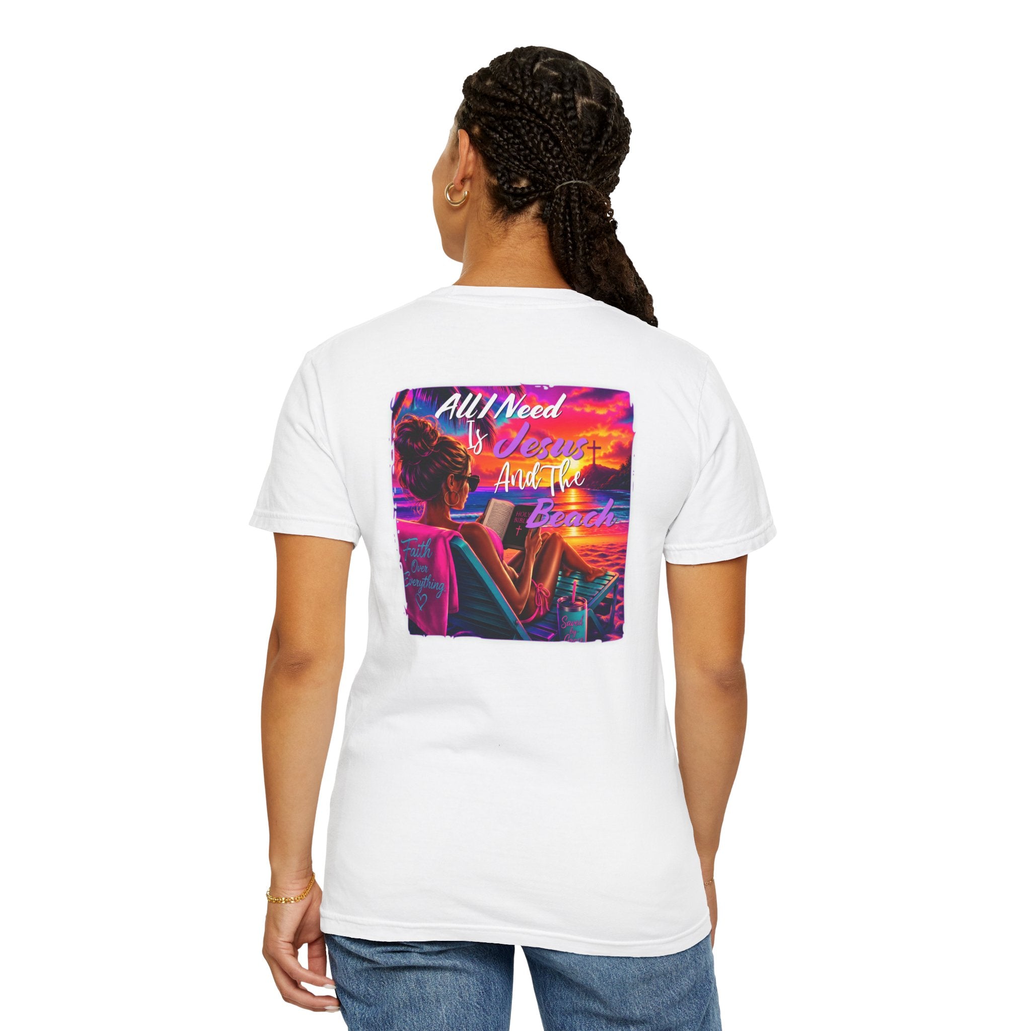 Jesus and the Beach - Comfort Color T-shirt