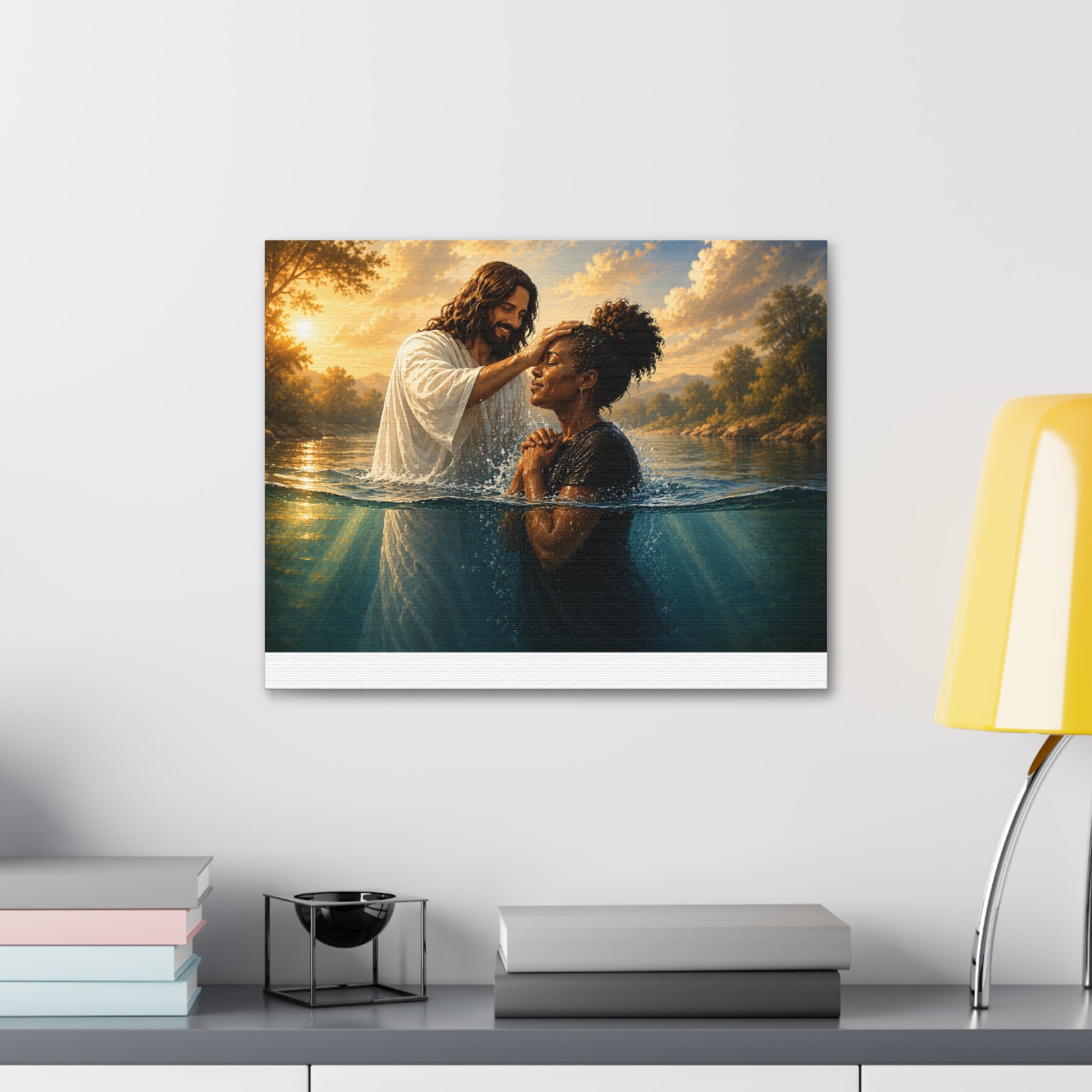 African Woman Baptism of Grace Canvas Print