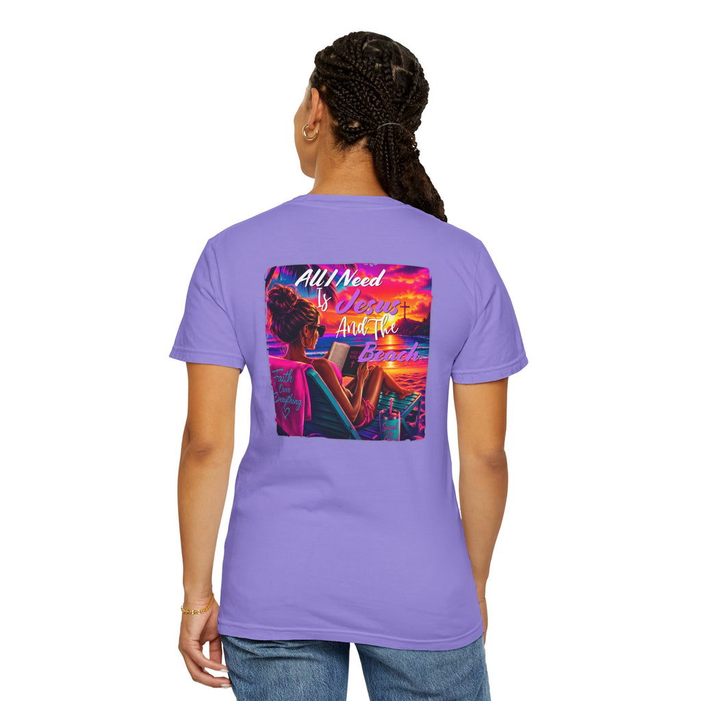 Jesus and the Beach - Comfort Color T-shirt