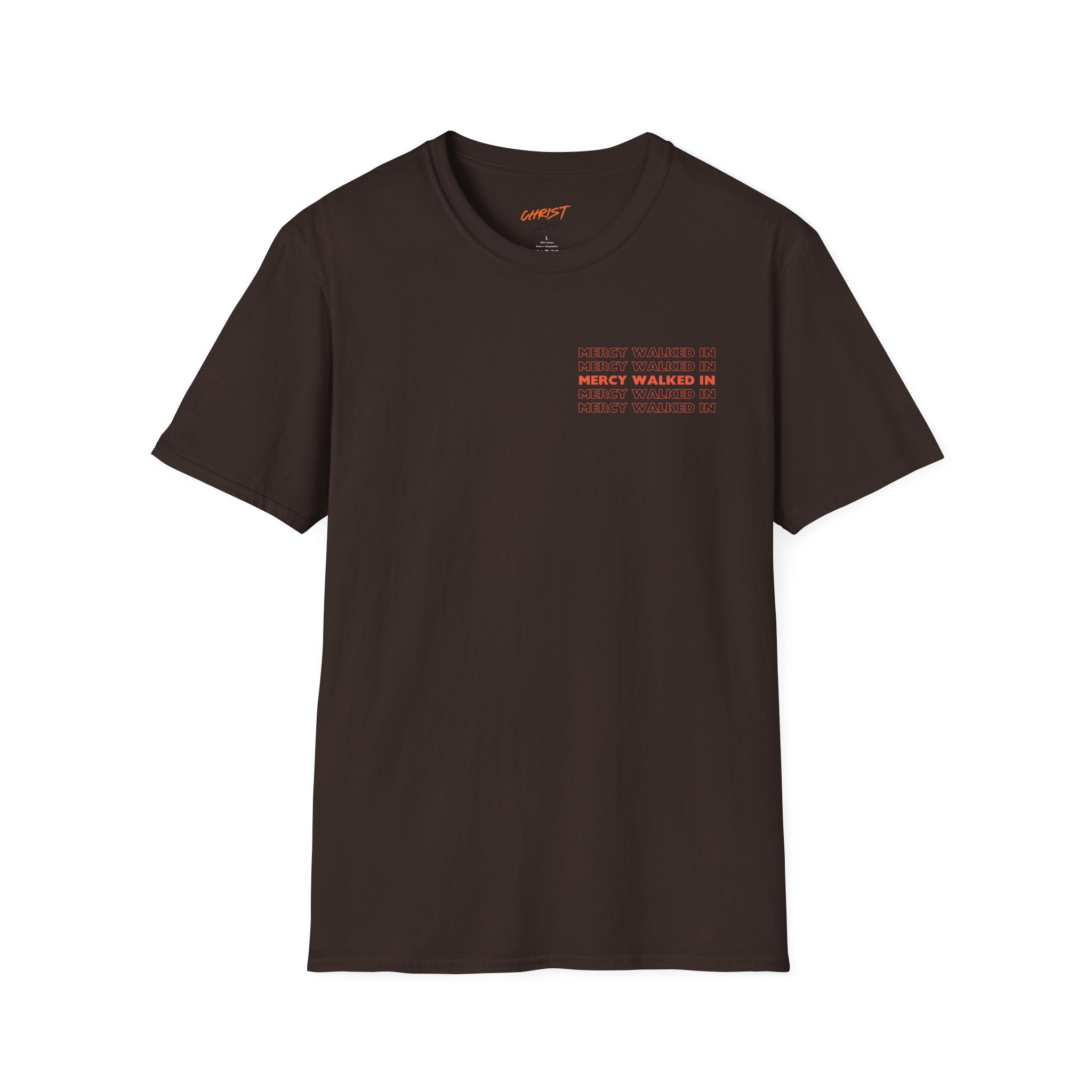 Mercy Walked In T-Shirt | Jesus Graphic Tee, Religious Faith Design
