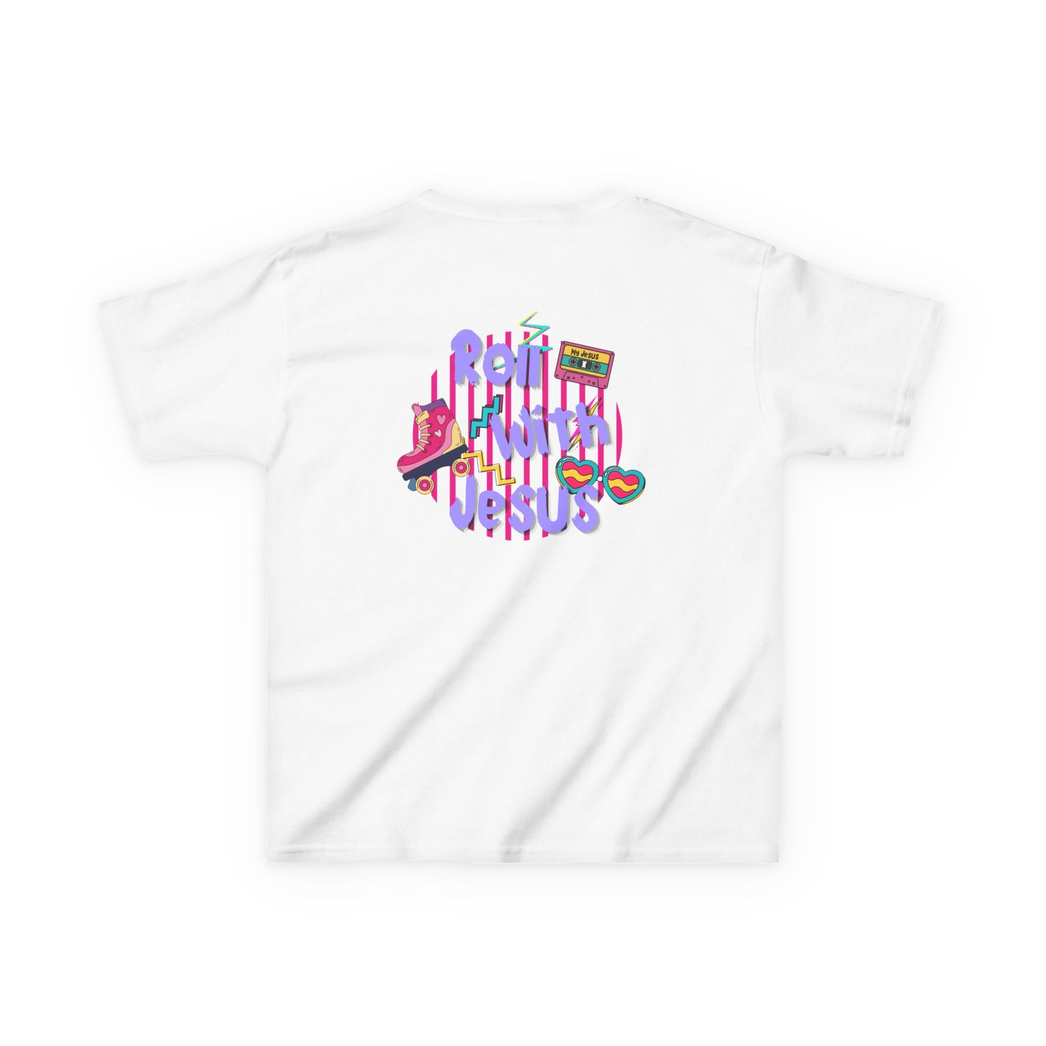 Kids Christian T-Shirt — "Roll With Jesus" Graphic Youth T-Shirt