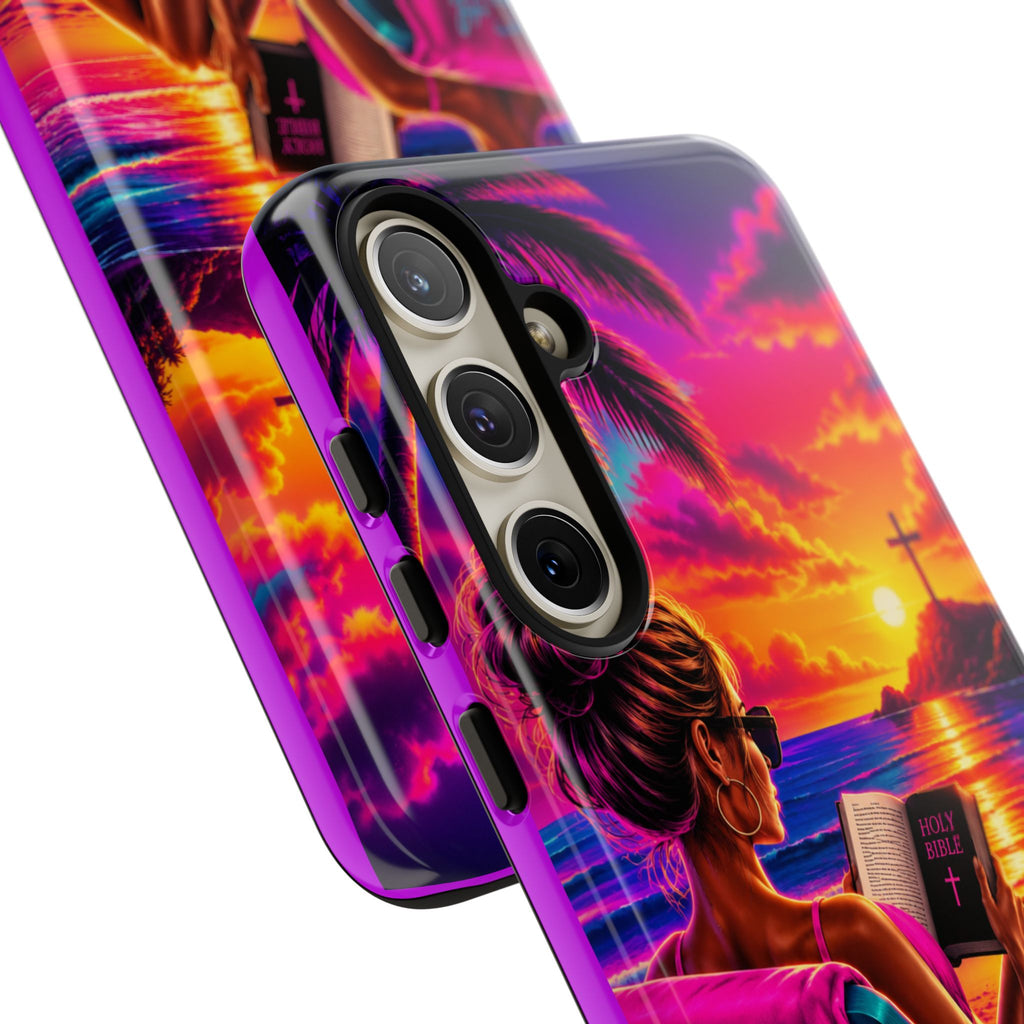 Phone Case —  Jesus and Beach (Faith Over Everything)