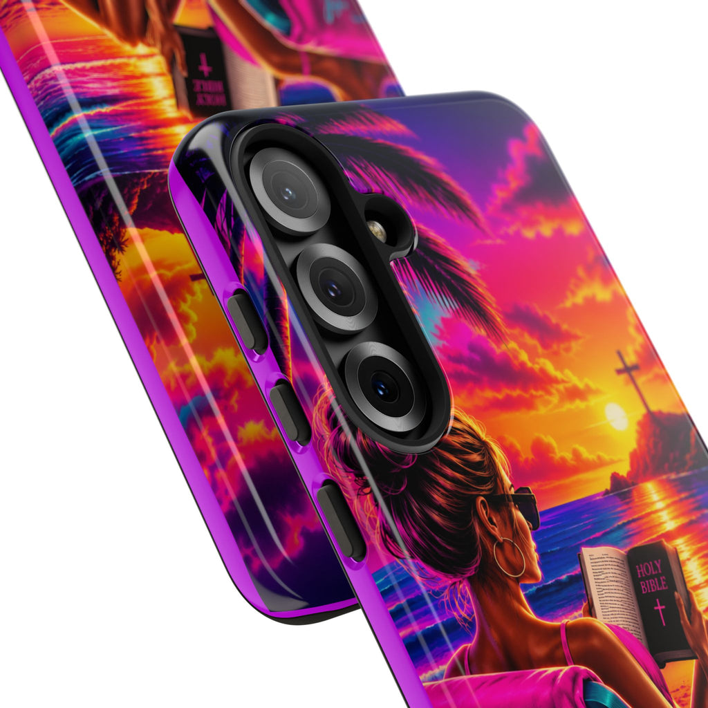 Phone Case —  Jesus and Beach (Faith Over Everything)