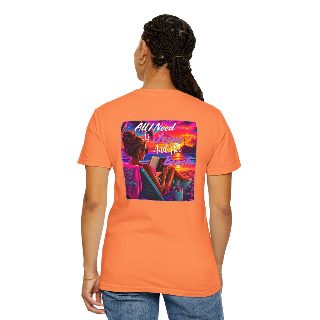Jesus and the Beach - Comfort Color T-shirt