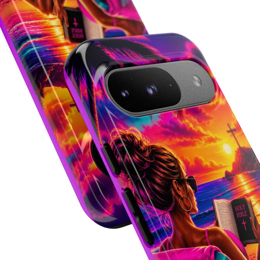 Phone Case —  Jesus and Beach (Faith Over Everything)