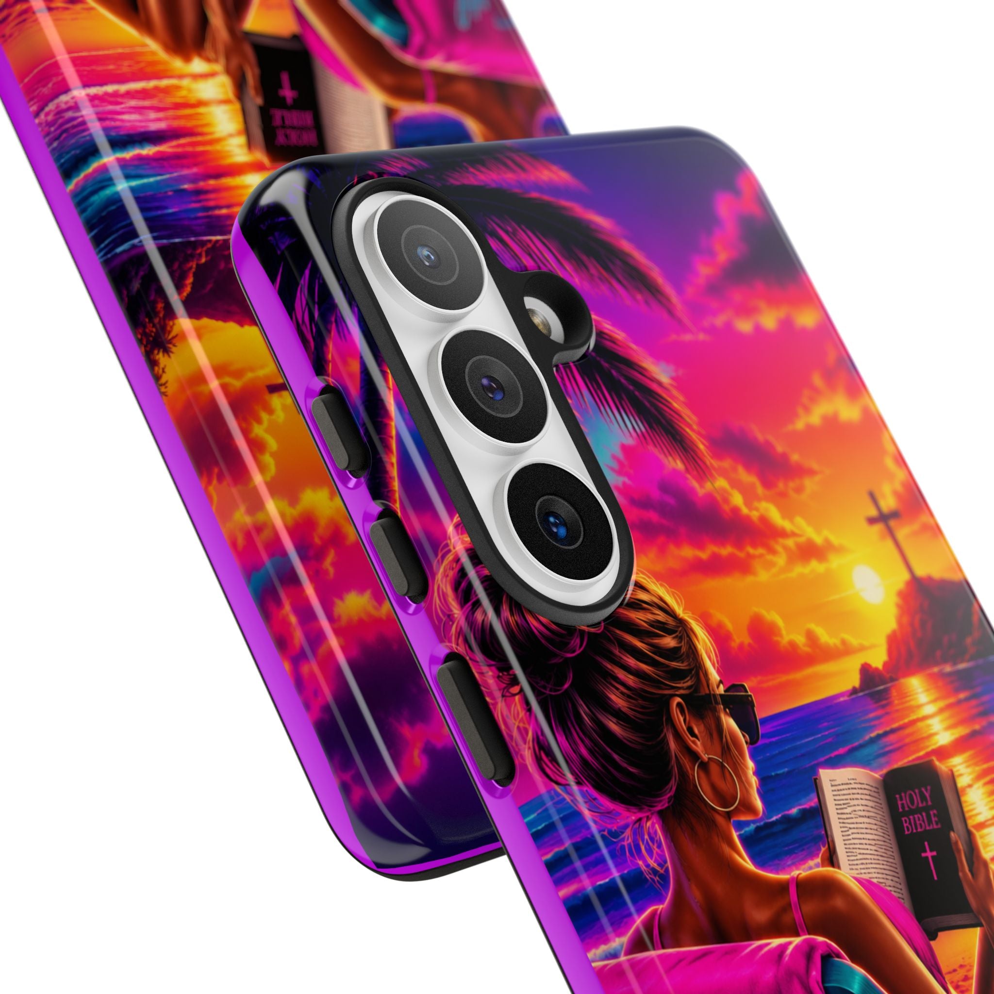 Phone Case —  Jesus and Beach (Faith Over Everything)
