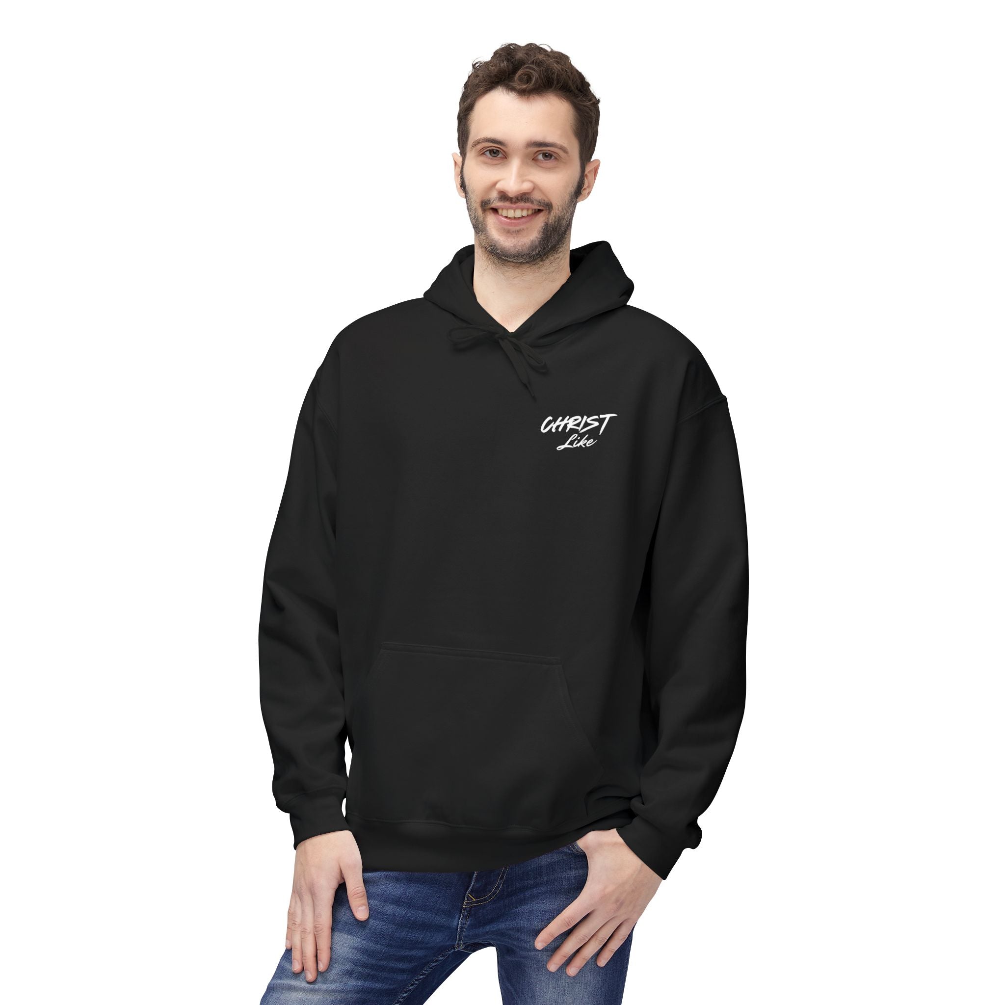 Revelation 12:12 Hoodie — 'Christ Love' Graphic Christian Pullover