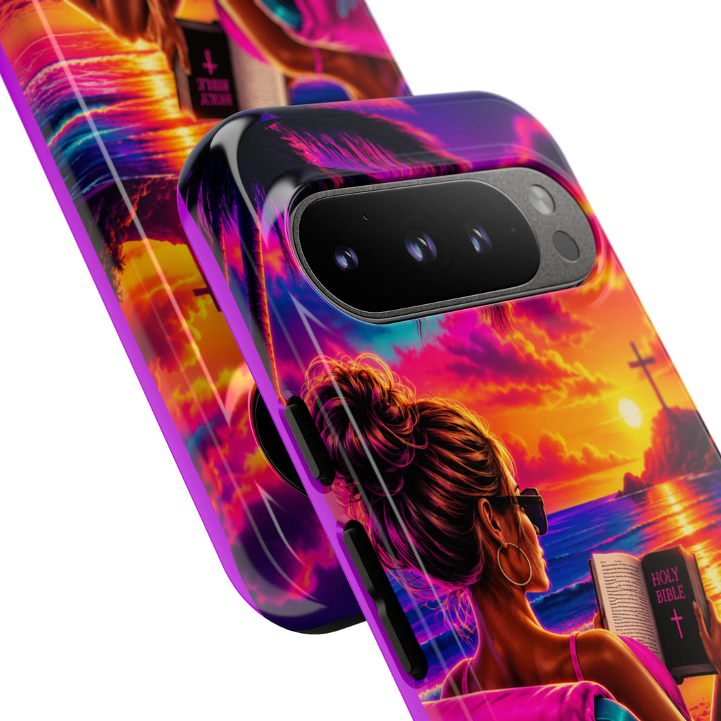 Phone Case —  Jesus and Beach (Faith Over Everything)