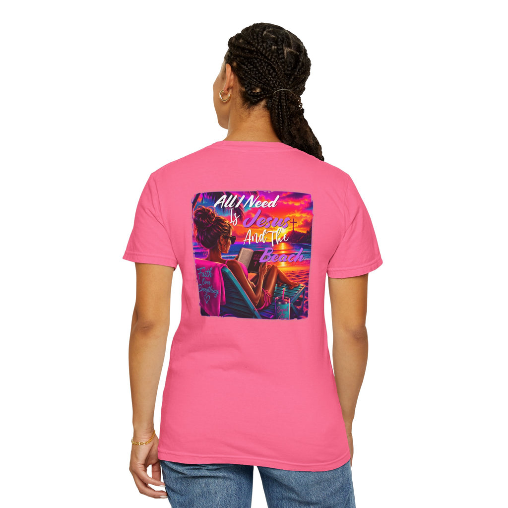 Jesus and the Beach - Comfort Color T-shirt