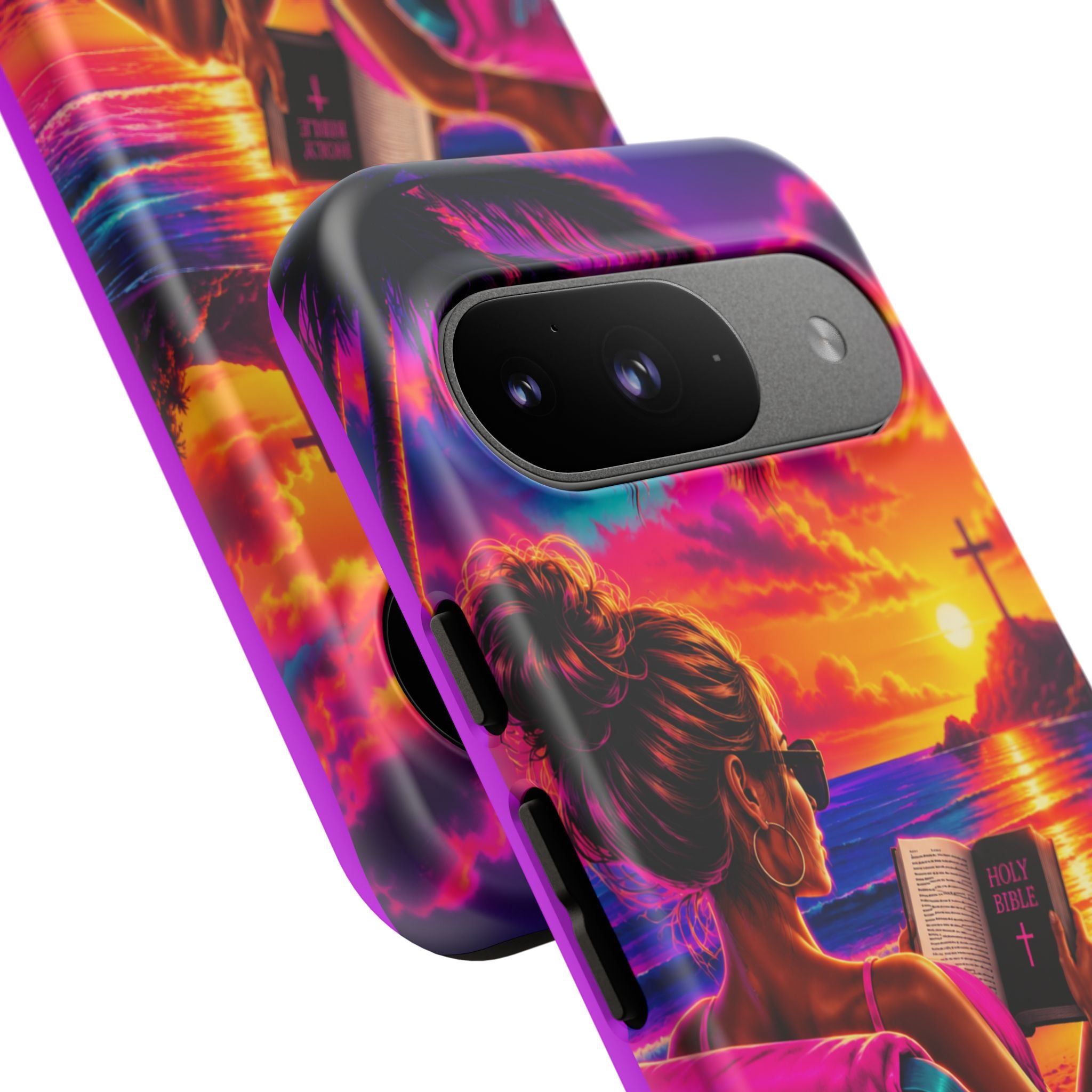 Phone Case —  Jesus and Beach (Faith Over Everything)
