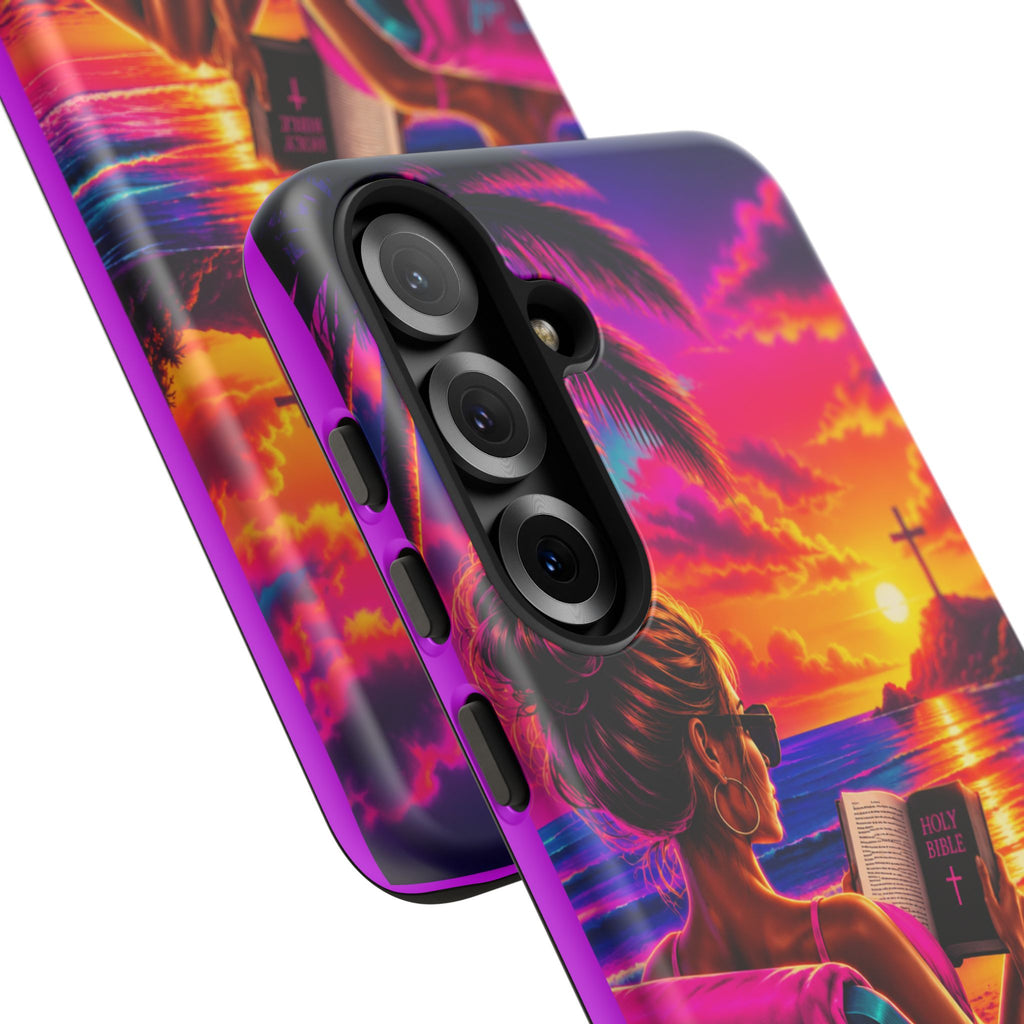 Phone Case —  Jesus and Beach (Faith Over Everything)