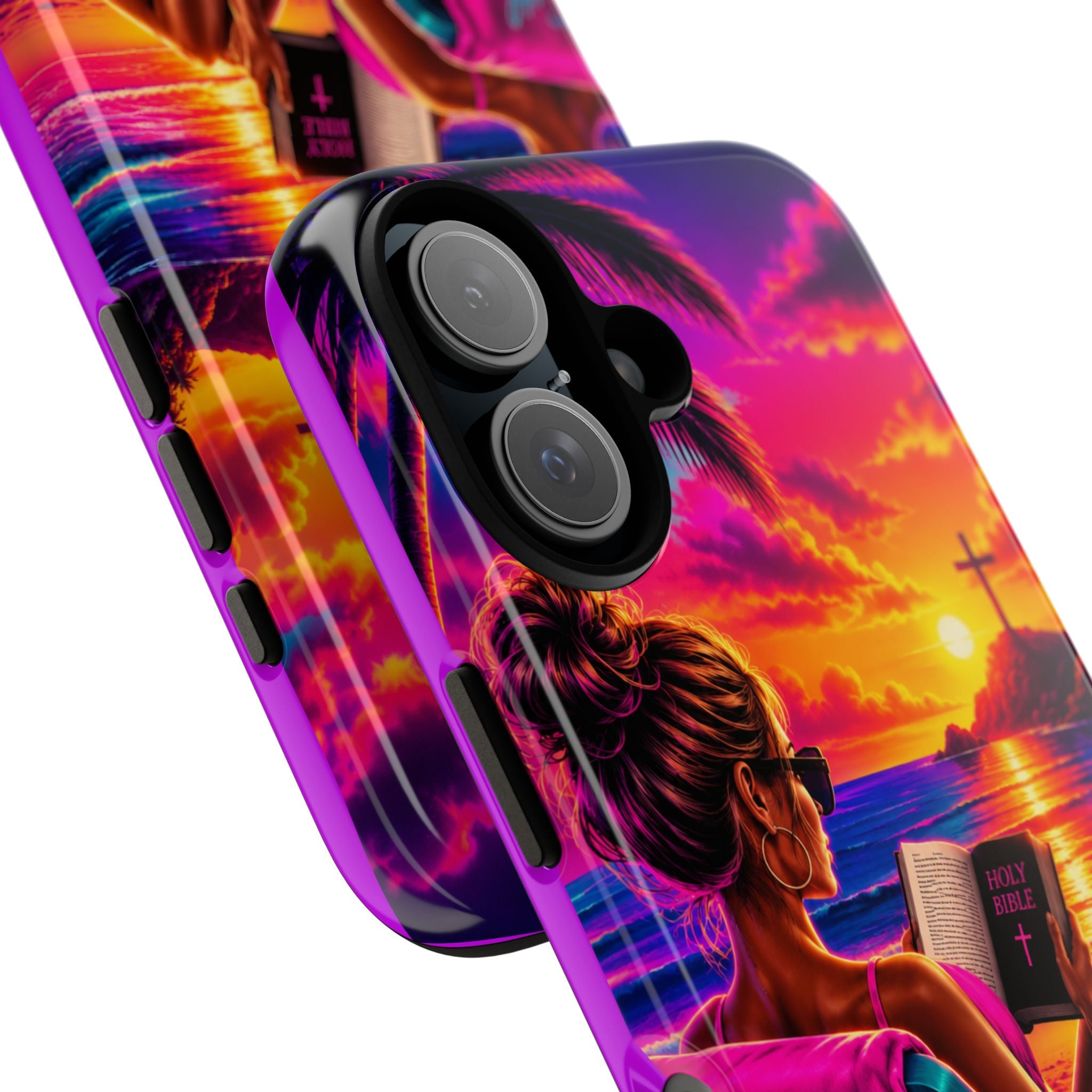 Phone Case —  Jesus and Beach (Faith Over Everything)