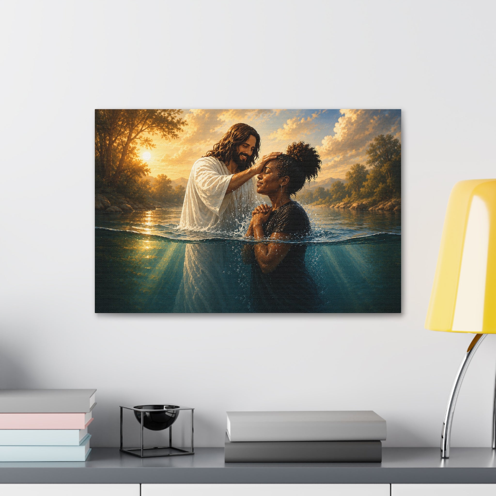 African Woman Baptism of Grace Canvas Print