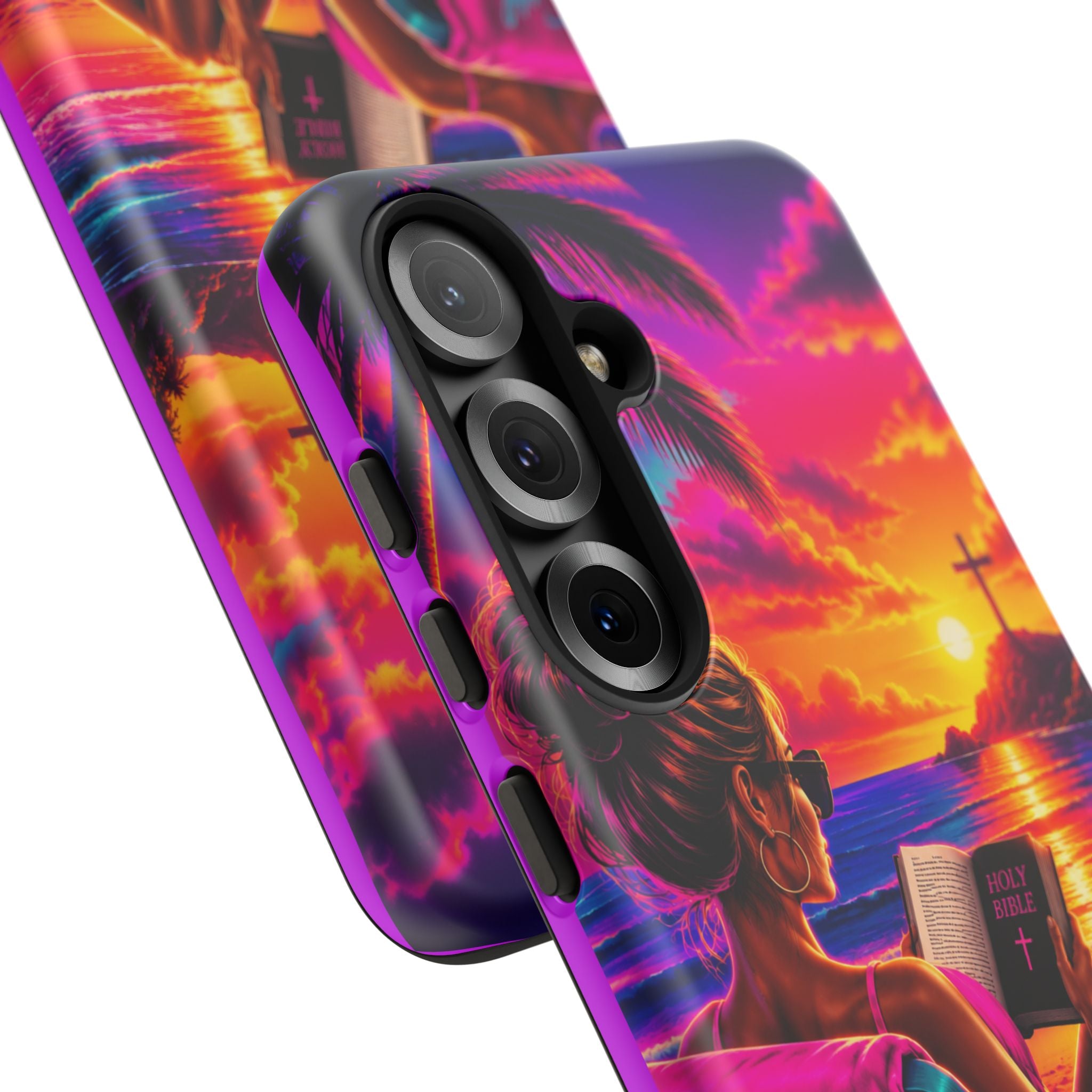 Phone Case —  Jesus and Beach (Faith Over Everything)
