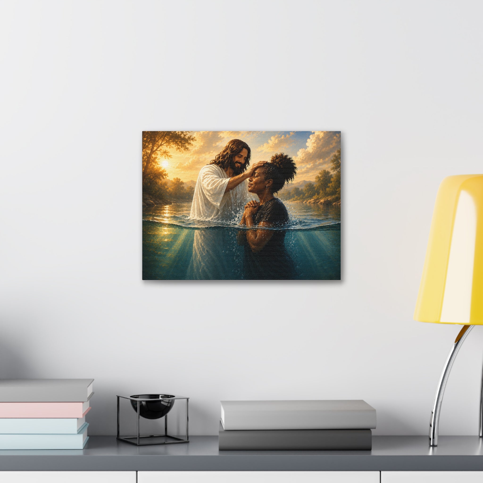 African Woman Baptism of Grace Canvas Print