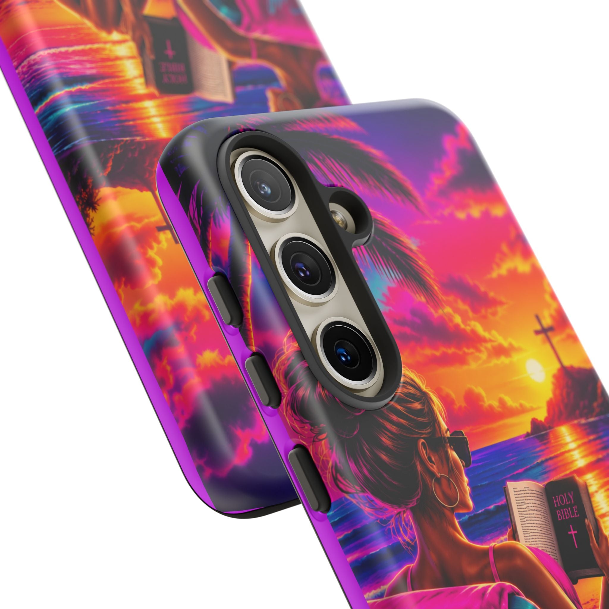 Phone Case —  Jesus and Beach (Faith Over Everything)