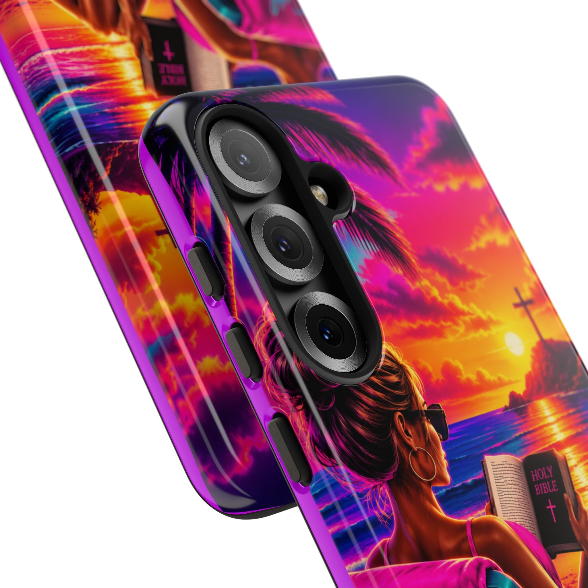 Phone Case —  Jesus and Beach (Faith Over Everything)