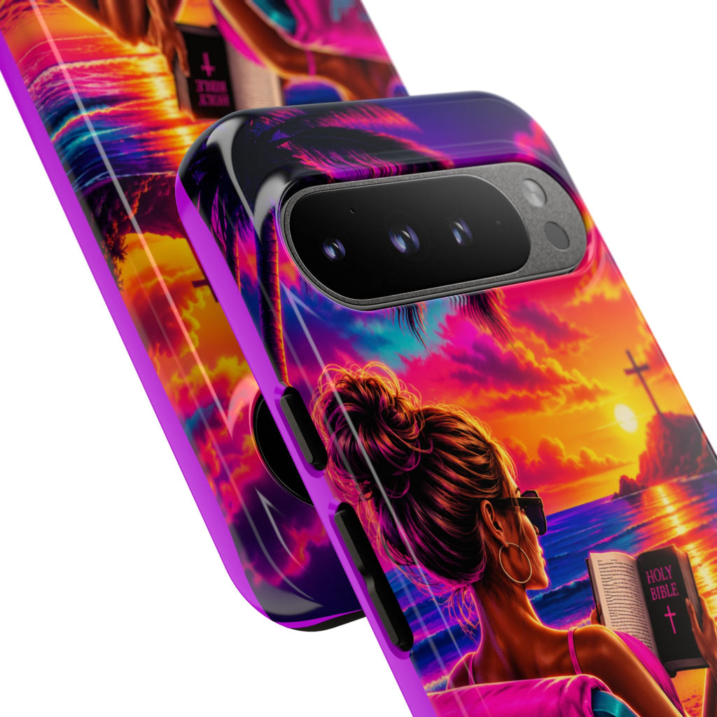 Phone Case —  Jesus and Beach (Faith Over Everything)