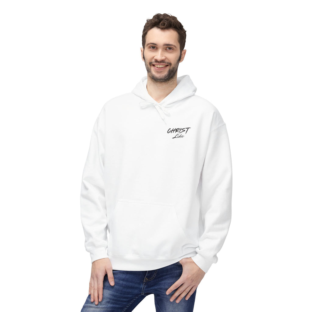 Revelation 12:12 Hoodie — 'Christ Love' Graphic Christian Pullover